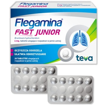 Флегамин Fast Junior 4 мг, 20 таблеток