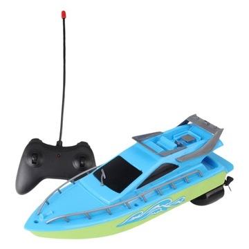 Пластиковая радиоуправляемая лодка корабль игрушка батарея игрушки высокий синий