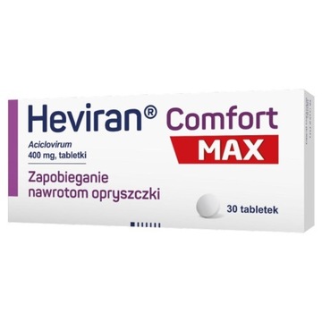 Heviran Comfort MAX, 400 мг Aciclovirum, 30 табл.