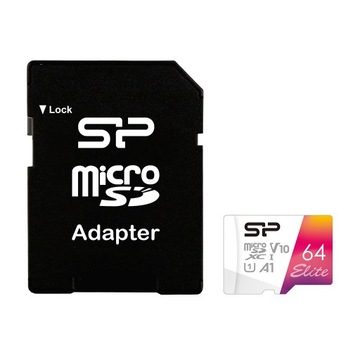 Silicon Power | карта памяти microSDHC UHS-I | Elite / 64 ГБ / microSDHC / S