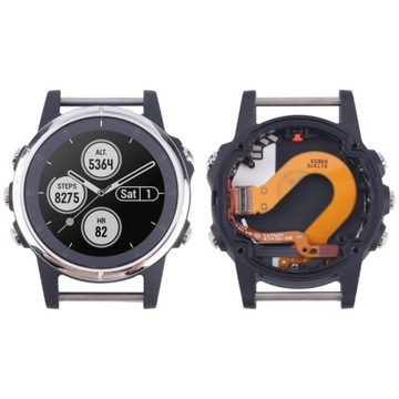 РК-екран з рамкою для Garmin Fenix 5s Plus (Sapphire) Silver