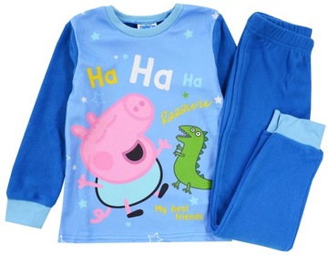 PEPPA Pig Pijama пижамы флисовые теплые темные брюки 6 R076K