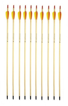 Стрелы для лука 10 шт. деревянные острые наконечники стрелы резиновые стрелы