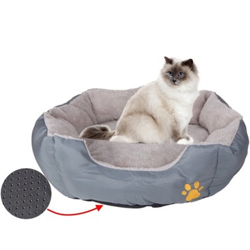 Большая плюшевая кровать для кошек пушистая мягкая подушка AntiSlip 70cm L