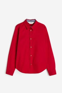 H & M хлопковая рубашка красный 134 см День святого Валентина
