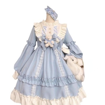 Лолита косплей платье Принцесса Синий M