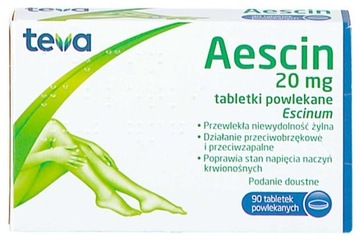 AESCIN 20 мг противовоспалительное средство варикозное расширение вен 90 таблеток