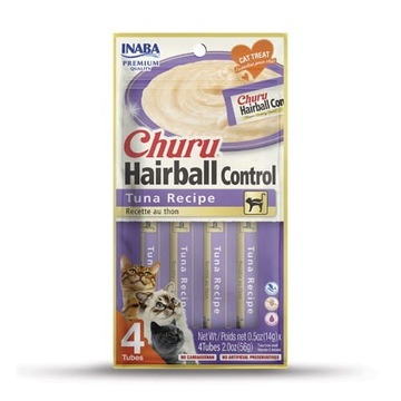 Деликатес INABA CAT CHURU HAIRBALL тунец 4x14 г (56 г)