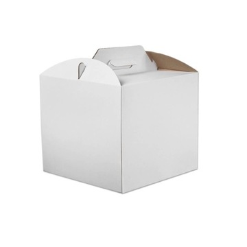 Картонна коробка для торта торт 32x32x25 см біла упаковка дуже міцна