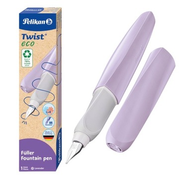 Перьевая ручка школьные принадлежности Пеликан твист Эко фиолетовый
