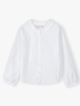 5.10.15 белая праздничная рубашка для девочек 158