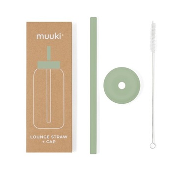 Силиконовая соломенная крышка зубная щетка для бутылки Muuki Lounge Straw Silver