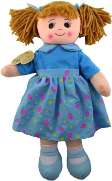 Тряпичная кукла Zuzia 50 см синяя