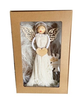 Ангел-хранитель стоящий макраме подарок для причастия