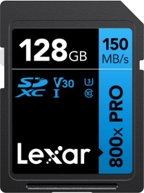Карта памяти 128GB LEXAR PROFESSIONAL 800X PRO SDXC UHS-и C10 V30 U3