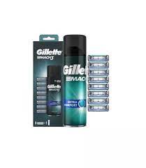 Gillette MACH3 картридж 8шт+гель для бритья 200 мл