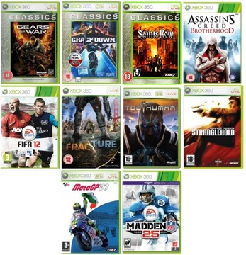 Набор Gears of War / Crackdown / Assassins / FIFA XBOX 360 10-игр