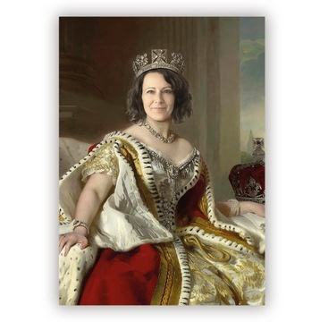 Портрет королева фотоизображение с вашей фотографией изображение