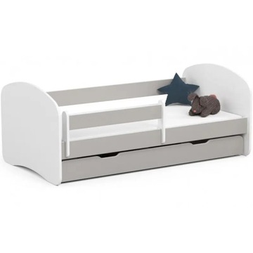 Детская кровать односпальный матрас 160x80 серый