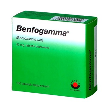 Benfogamma 50 мг Вітамін B1 безрецептурний препарат 100 таблеток