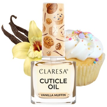 Claresa оливковое масло для кутикулы и ногтей ванильный кекс 5 мл ванильный кекс