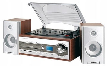 ПРОИГРЫВАТЕЛЬ АУДИО БАШНЯ РЕТРО СТИЛЬ РАДИО RIP USB SD CD MP3 ПУЛЬТ ДИСТАНЦИОННОГО УПРАВЛЕНИЯ HYUNDAI