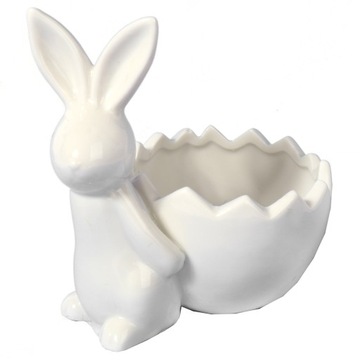 Керамічна оболонка з пасхальним кроликом 14 см