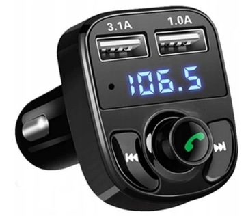 Bluetooth fm-передавач 2xUSB зарядний пристрій MP3 SD A14