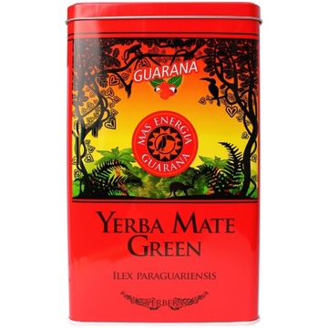 Yerbera жестяная коробка для Yerba Mate Green Mas Energy Guarana оригинальная металлическая