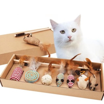Іграшки для кішок смішна палиця для кішок з семи частин