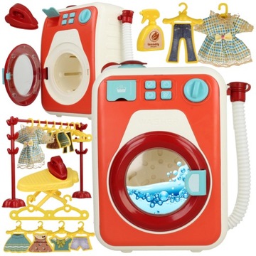 Пральна машина торговий набір побутової техніки для дітей пральня з водою вішалка одяг праска