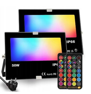 HEKEE ВІДКРИТИЙ СВІТЛОДІОДНИЙ ПРОЖЕКТОР, RGB LED 12 КОЛЬОРІВ, IP66 ВОДОНЕПРОНИКНИЙ