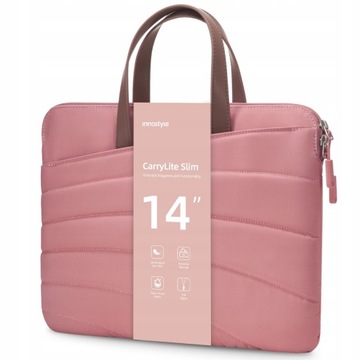 INNOSTYLE ЖІНОЧА СУМКА ДЛЯ НОУТБУКА 14 " ВОДОНЕПРОНИКНИЙ CARRYLITE ТОНКИЙ РОЖЕВИЙ