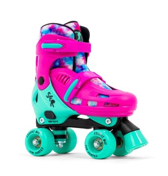 Регулируемые детские роликовые коньки SFR Hurricane IV Quad Skates Tie-Dye L