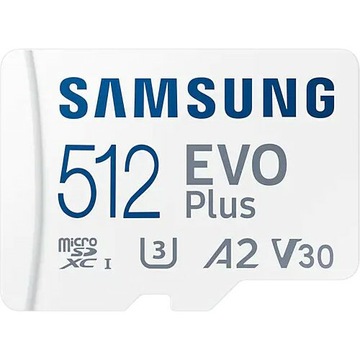 SAMSUNG Evo Plus microSDXC 512GB + адаптер функциональная карта памяти