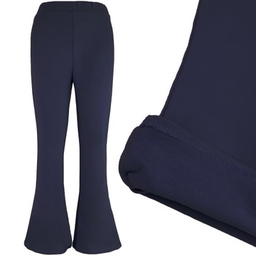 Расклешенные темно-синие спортивные штаны 116