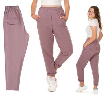 Спортивные штаны хлопок супер крой фиолетовый R. 146 продукт RU