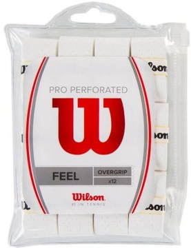 Тенісні обгортки Wilson Pro Perforated 12 шт. білий