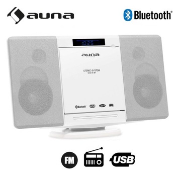 Стерео радио AUNA MCD-81-BT Bluetooth CD /MP3/FM /AUX/ будильник /часы/ЖК-дисплей !