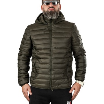 Мужская стеганая куртка с капюшоном BIXO хаки R. M