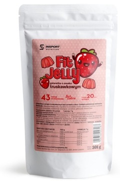 ЖЕЛЕ FIT JELLY 301G БЕЗ САХАРА НИЗКОКАЛОРИЙНАЯ КЛУБНИКА INSPORT