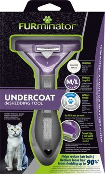 FURminator для короткошерстных кошек средних и больших размеров короткая шерсть M / L Large