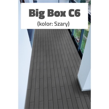 Gumi композитний балконний паркет великий ящик C6 сіра дошка 16шт.