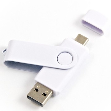 Флешка подарок 4 ГБ 2.0 USB-C тип C белый без гравера