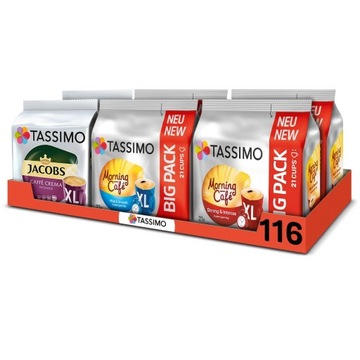 Капсулы TASSIMO MEGAPACK набор кофе черный, 6op.