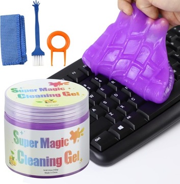 Гума для чищення гель пластик клавіатури авто очищувач тканина 4в1