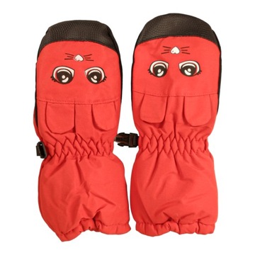 Дитячі лижні рукавички з одним пальцем червоний