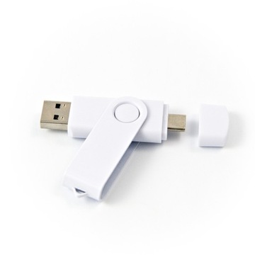 Флешка 64 ГБ 3.0 USB-C тип C Білий без гравіювання