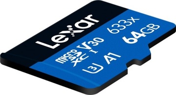 Lexar высокопроизводительная карта памяти 64GB micro SDXC до 100Mb / s SD