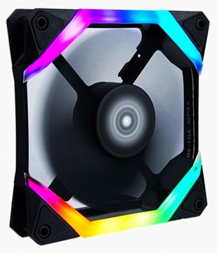Вентилятор LED RGB Rainbow Spider 3pin + molex 4pin